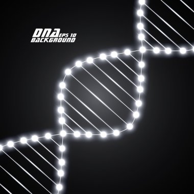 Neon dna sarmal. Arka plan. Vektör çizim. Eps10