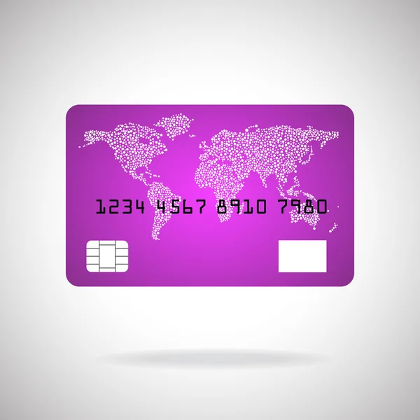 Icona della carta di credito isolata su sfondo bianco. Illustrazione vettoriale. Eps10 — Vettoriale Stock