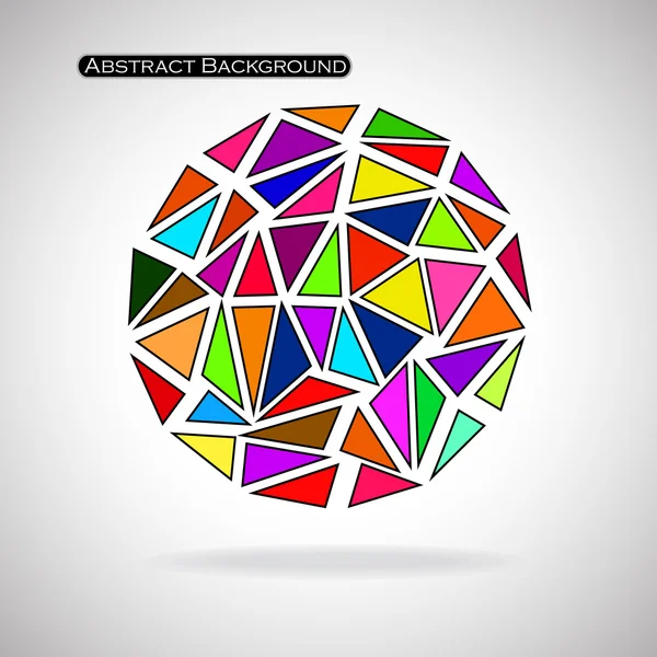 Colorful abstract polygonal sphere with triangles. Vector illustration. Eps 10 — Stock Vector