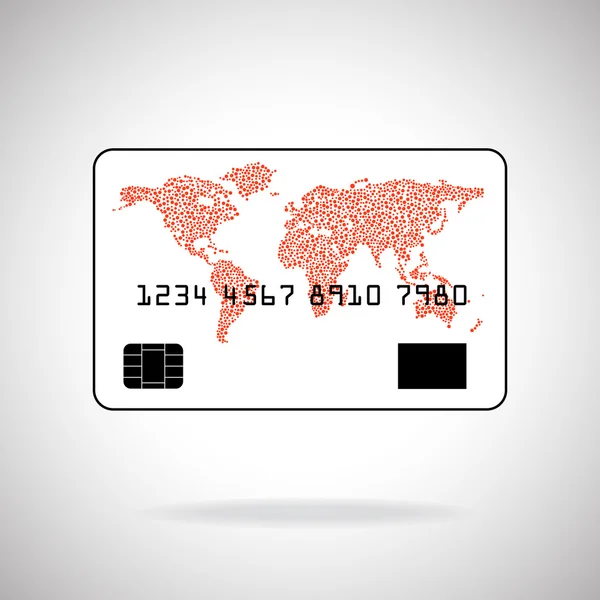Icona della carta di credito isolata su sfondo bianco. Illustrazione vettoriale. Eps10 — Vettoriale Stock