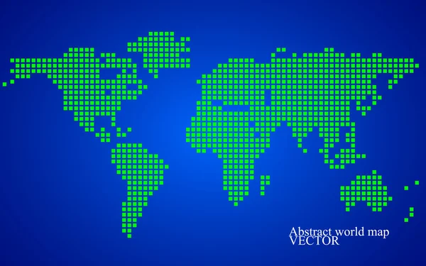 추상 세계 지도입니다. 다채로운 픽셀 배경입니다. 벡터 일러스트입니다. Eps 10 — 스톡 벡터
