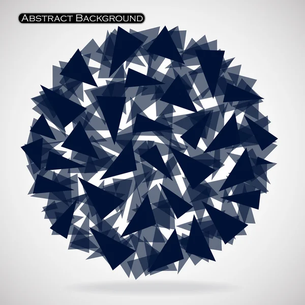 Abstrakte polygonale Kugel mit Dreiecken. Vektorillustration. Folge 10 — Stockvektor