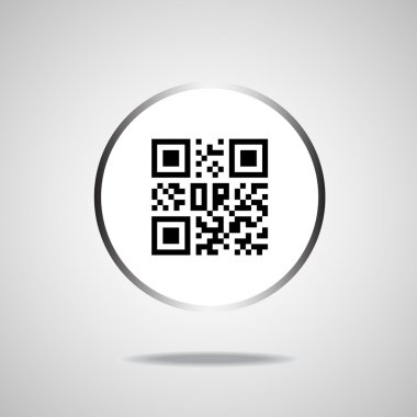 QR Kod simgesi. Vektör çizim. EPS 10