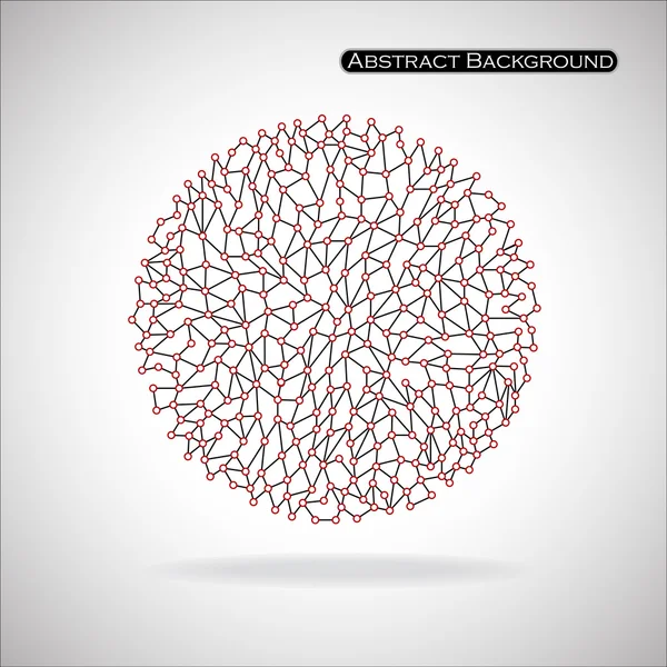 Forma esférica abstracta. Puntos. Aislado sobre fondo blanco. Ilustración vectorial. Eps 10 — Vector de stock