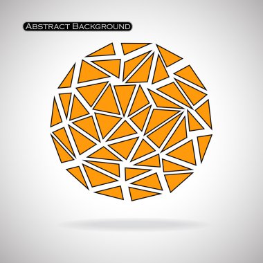 Colorful abstract polygonal sphere with triangles. Vector illustration. Eps 10 clipart
