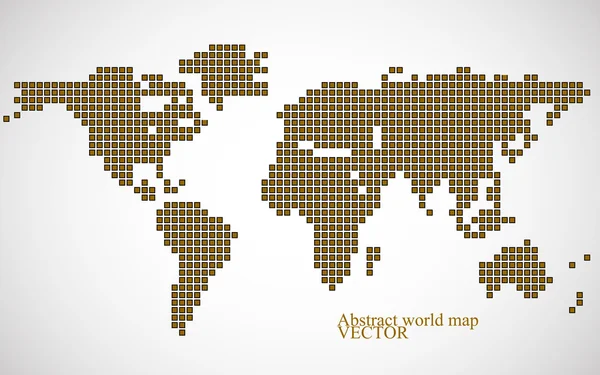Абстрактная карта мира. Цветной пиксельный фон. Векторная иллюстрация. Eps 10 — стоковый вектор