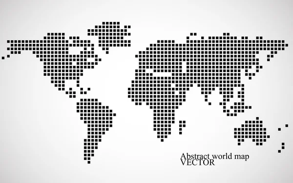 Абстрактна карта світу. Барвистий піксельний фон. Векторні ілюстрації. Епс 10 — стоковий вектор