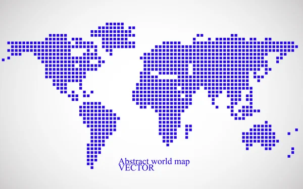 Mapa abstraktního světa. Pozadí barevných pixelů. Vektorové ilustrace. EPS 10 — Stockový vektor