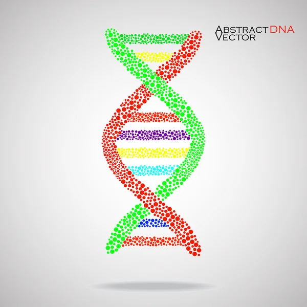 ADN abstrait. Structure moléculaire colorée. Illustration vectorielle. Eps 10 — Image vectorielle