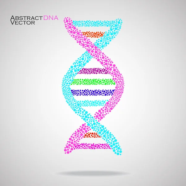 Abstrakt DNA. Fargerik molekylstruktur. Vektorillustrasjon. Eps 10 – stockvektor