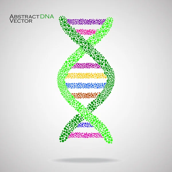 Abstrakt DNA. Fargerik molekylstruktur. Vektorillustrasjon. Eps 10 – stockvektor