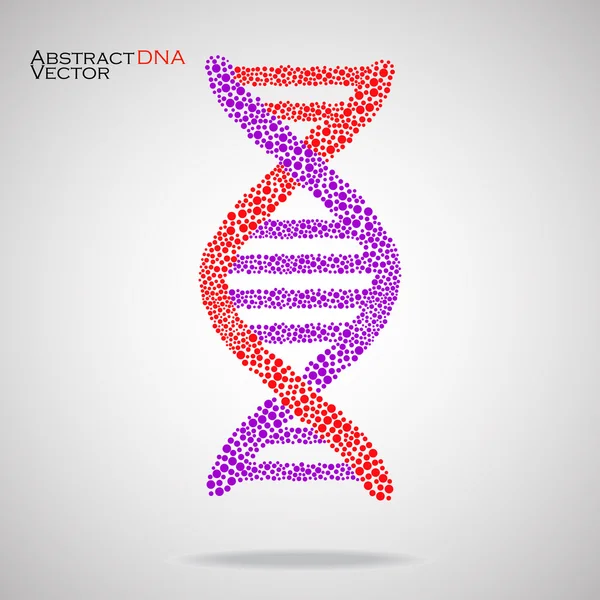 DNA abstrato. Estrutura molecular colorida. Ilustração vetorial. Eps 10 — Vetor de Stock