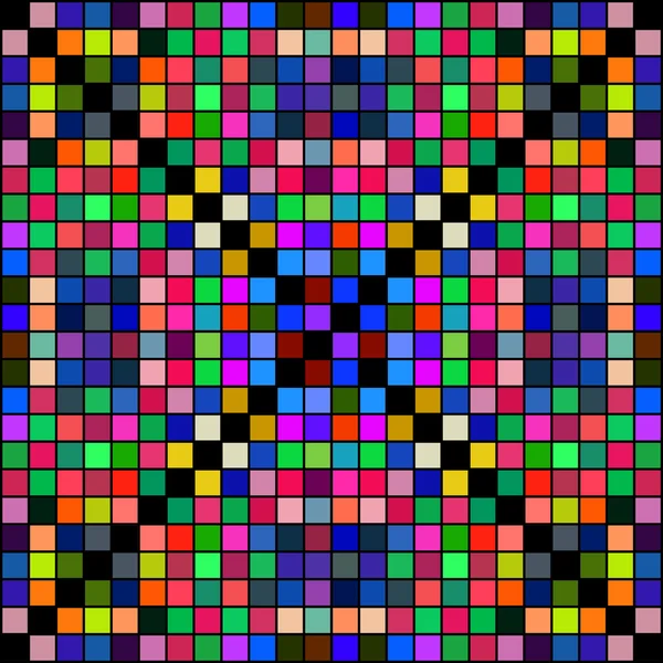 Renkli kare piksel mozaik arka plan. Vektör çizim. EPS 10 — Stok Vektör