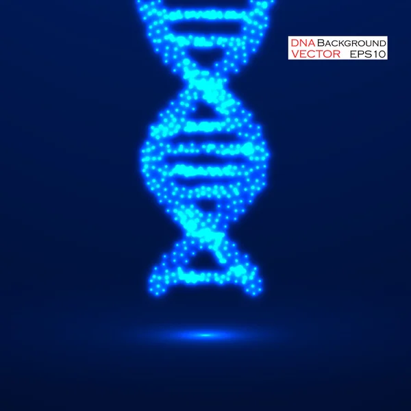 Abstract DNA. Neon molecular structure. Vector illustration. Eps 10 — Stock Vector