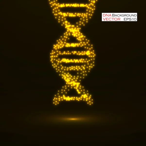 ADN abstrait. Structure moléculaire néon. Illustration vectorielle. Eps 10 — Image vectorielle