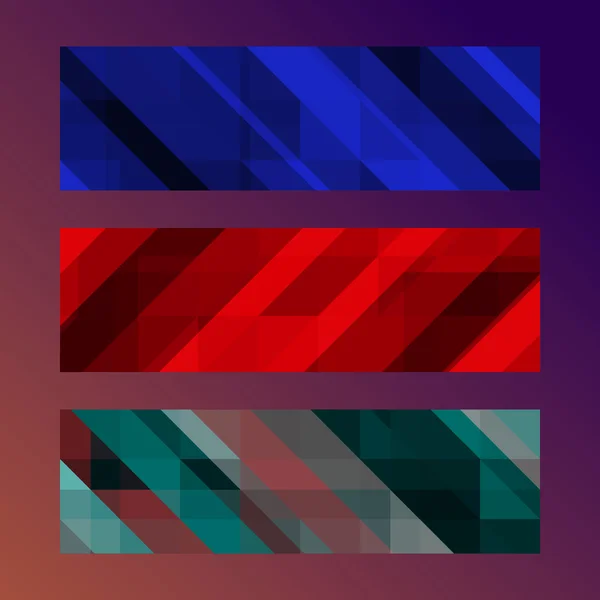 Abstraktes trendiges Banner mit geometrischer Form. bunter Hintergrund. Vektorillustration. Folge 10 — Stockvektor