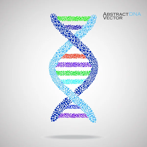 Abstract DNA. Colorful molecular structure. Vector illustration. Eps 10 — Stock Vector