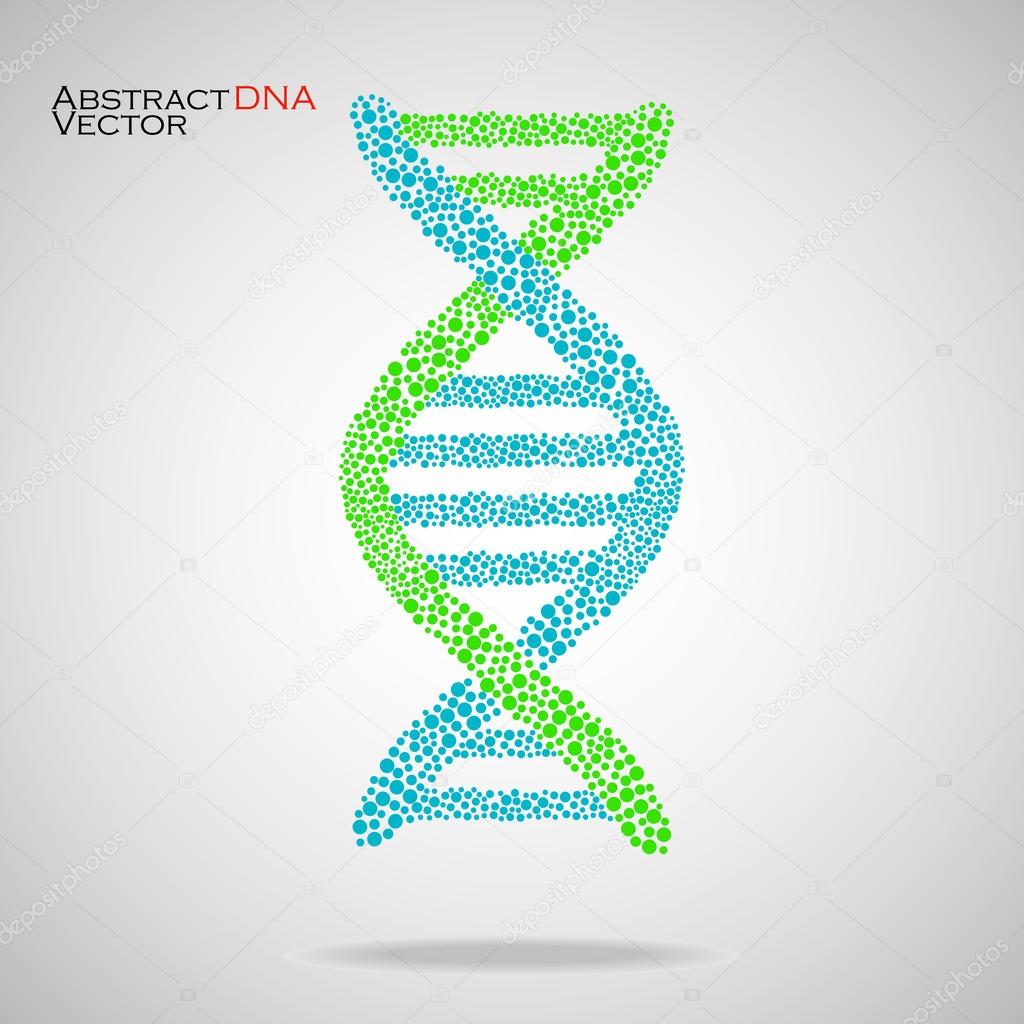 Abstract DNA. Colorful molecular structure. Vector illustration. Eps 10 