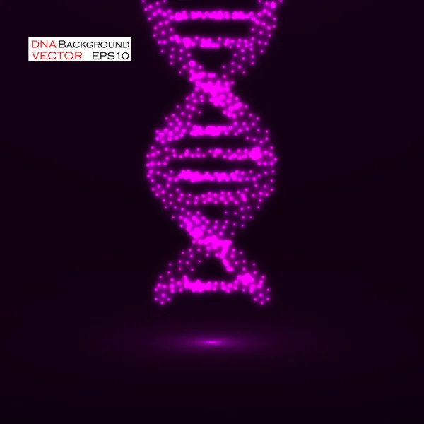 Soyut Dna. Neon moleküler yapısı. Vektör çizim. EPS 10 — Stok Vektör