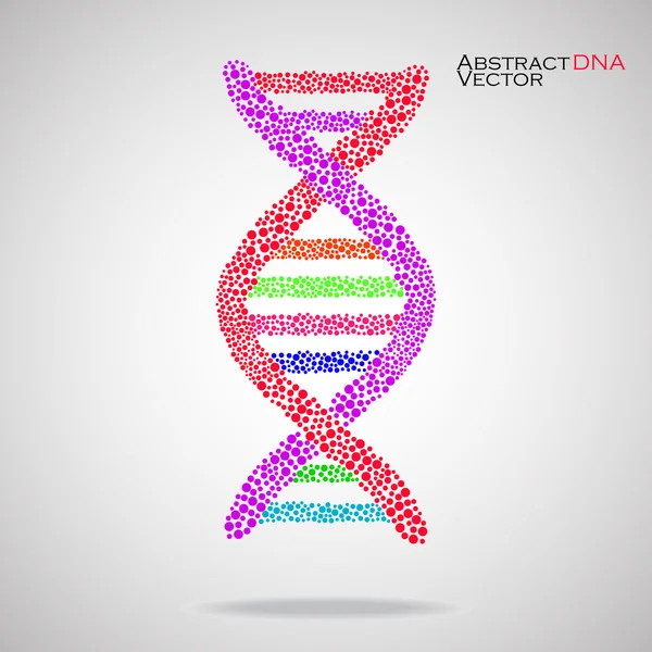 Abstracte Dna. Kleurrijke moleculaire structuur. Vectorillustratie. EPS-10 — Stockvector