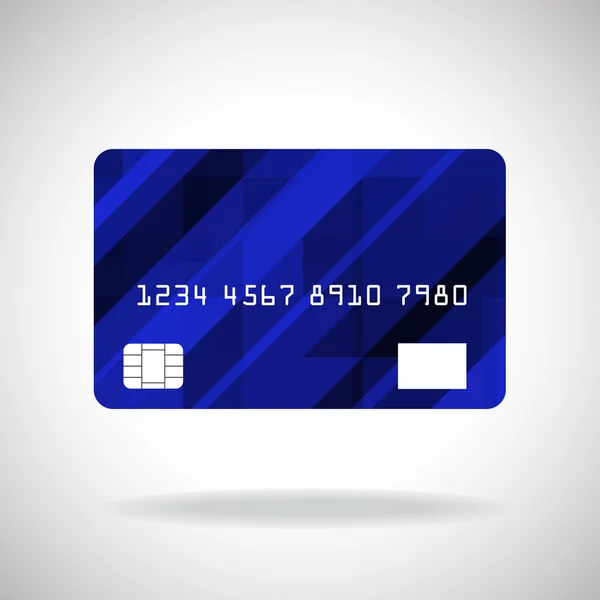 Icône de carte de crédit avec design géométrique abstrait coloré isolé sur fond blanc. Illustration vectorielle. Eps10 — Image vectorielle