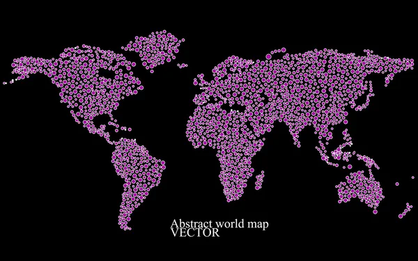 Αφηρημένη παγκόσμιο χάρτη. Ζωηρόχρωμο κλίμα. Vector εικονογράφηση. EPS 10 — Διανυσματικό Αρχείο