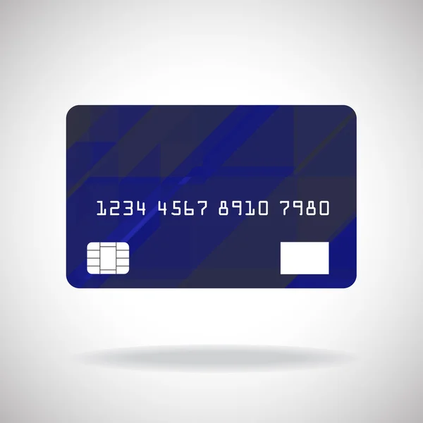 Karta kredytowa ikona z streszczenie geometryczny wzór kolorowy na białym tle. Ilustracja wektorowa. Eps10 — Wektor stockowy