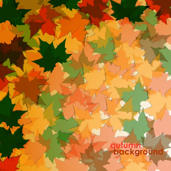 Fondo autunnale di foglie d'acero. Immagine vettoriale Colofrul. Eps 10 — Vettoriale Stock