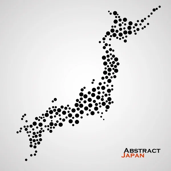 다채로운 원형에서 일본의 추상적인 지도입니다. 벡터 일러스트입니다. Eps 10 — 스톡 벡터