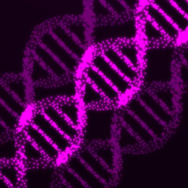 Soyut Dna. Neon moleküler yapısı. Vektör çizim. EPS 10 