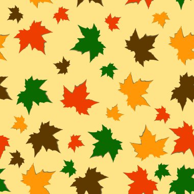 Akçaağaç sonbahar arka plan bırakır. Renkli vektör görüntü. EPS 10