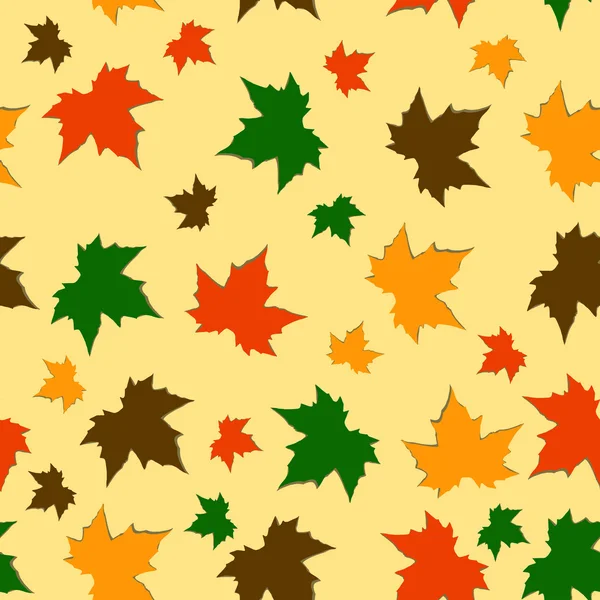 Autumn background of maple leaves. Colorful vector image. Eps 10 — Stock Vector