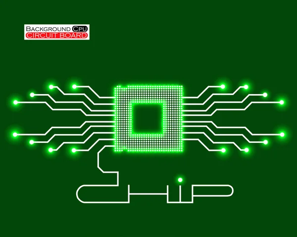 Cpu. Circuito. Illustrazione vettoriale. Eps 10 — Vettoriale Stock