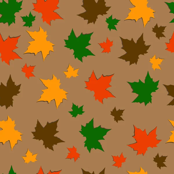 Autumn background of maple leaves. Colorful vector image. Eps 10 — Stock Vector