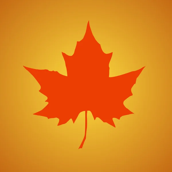 Silueta de la hoja de arce. Símbolo canadiense. Ilustración vectorial. Eps 10 — Vector de stock