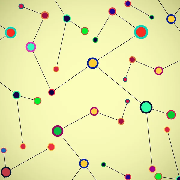 네트워크, 화려한 배경, 기술 통신, 분자 구조를 추상화 합니다. 벡터 일러스트입니다. Eps 10 — 스톡 벡터