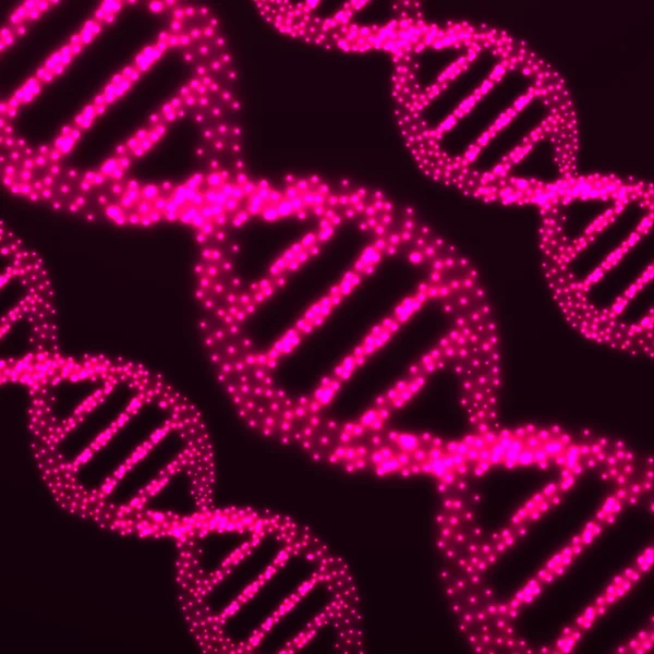 DNA abstrato. Estrutura molecular de néon. Ilustração vetorial. Eps 10 —  Vetores de Stock