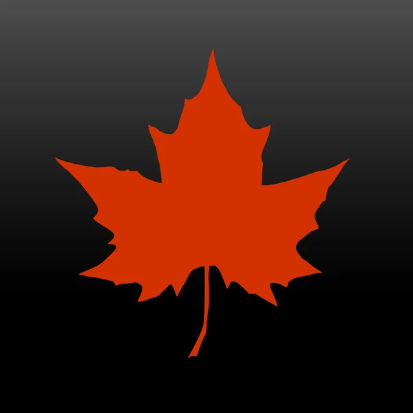 Silhouette de la feuille d'érable. Symbole canadien. Illustration vectorielle. Eps 10 — Image vectorielle