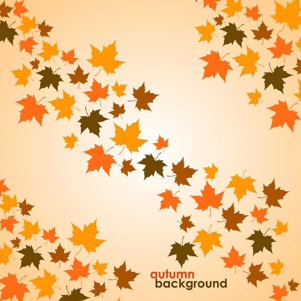 Herbst Hintergrund von Ahornblättern. buntes Vektorbild. Folge 10 — Stockvektor