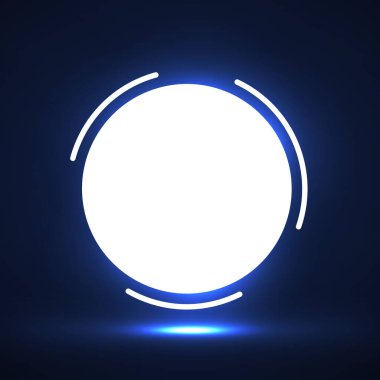 Dairenin yaratıcı logosu. Geometrik parlayan şekil. Vektör tasarım ögesi