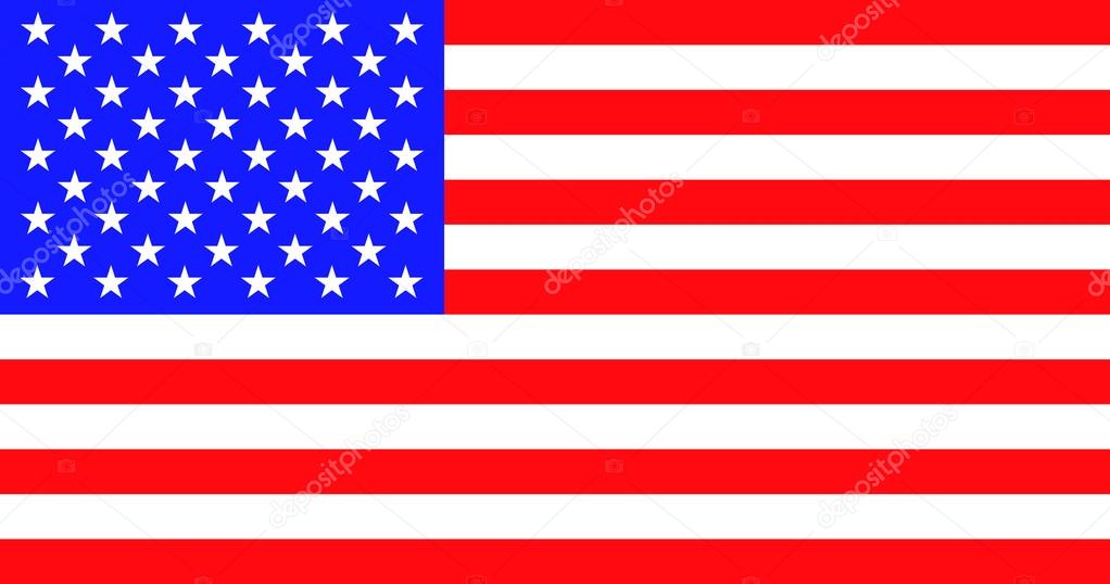 Vector image of american flag. Eps 10