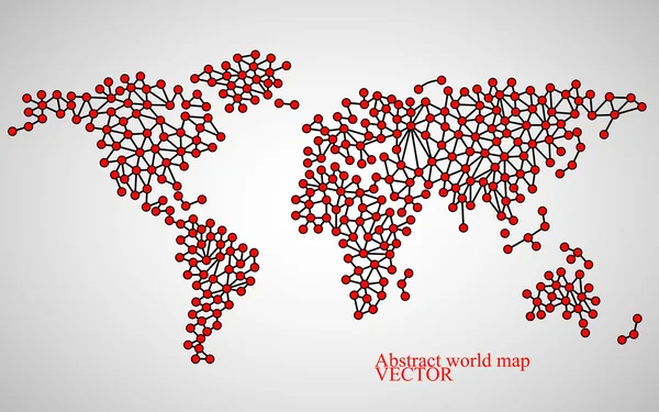 Абстрактная карта мира. Структура молекул. Красочный фон. Векторная иллюстрация. Eps 10 — стоковый вектор