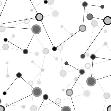 Özet Ağ, gri arka plan, teknoloji iletişim, molekül yapısı. Vektör çizim. EPS 10