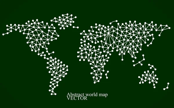 Абстрактная карта мира. Структура молекул. Красочный фон. Векторная иллюстрация. Eps 10 — стоковый вектор