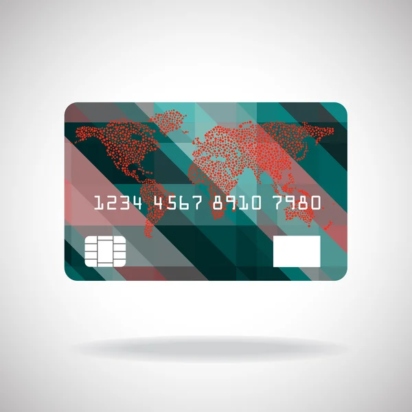 Значок кредитной карты выделен на белом фоне. Векторная иллюстрация. Eps10 — стоковый вектор