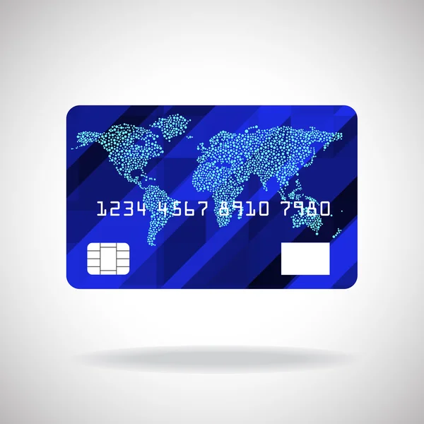 Icono de tarjeta de crédito aislado sobre fondo blanco. Ilustración vectorial. Eps10 — Vector de stock