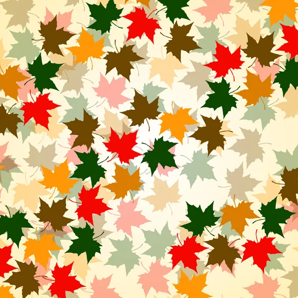 Autumn background of maple leaves — Stock Vector