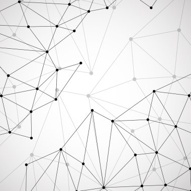 Soyut geometrik arka plan-noktalar ve çizgiler bağlanma. Modern teknoloji kavramı. Vektör çizim. EPS 10