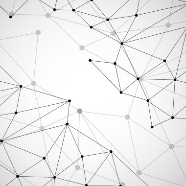 Soyut geometrik arka plan-noktalar ve çizgiler bağlanma. Modern teknoloji kavramı. Vektör çizim. EPS 10