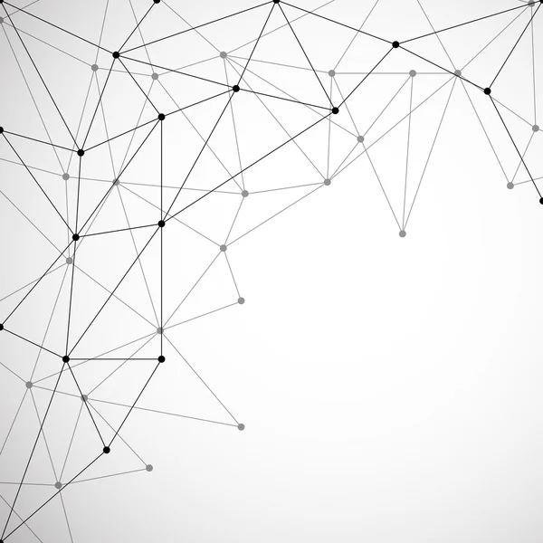Abstract background with connecting dots and lines. Modern technology concept. Vector illustration. Eps 10